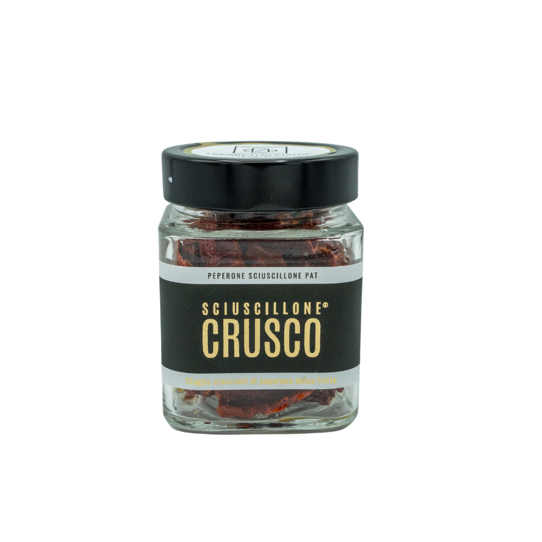 Sfoglie croccanti di peperone dolce fritto Sciuscillone Crusco