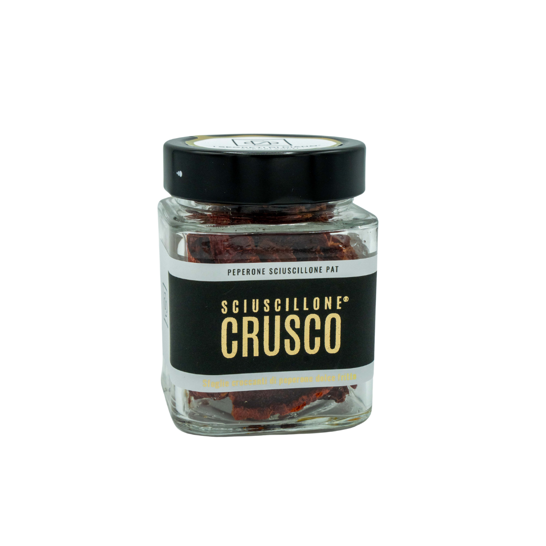 Sfoglie croccanti di peperone dolce fritto Sciuscillone Crusco